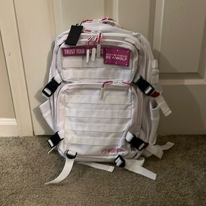 WOLFpak white and pink 35L backpack